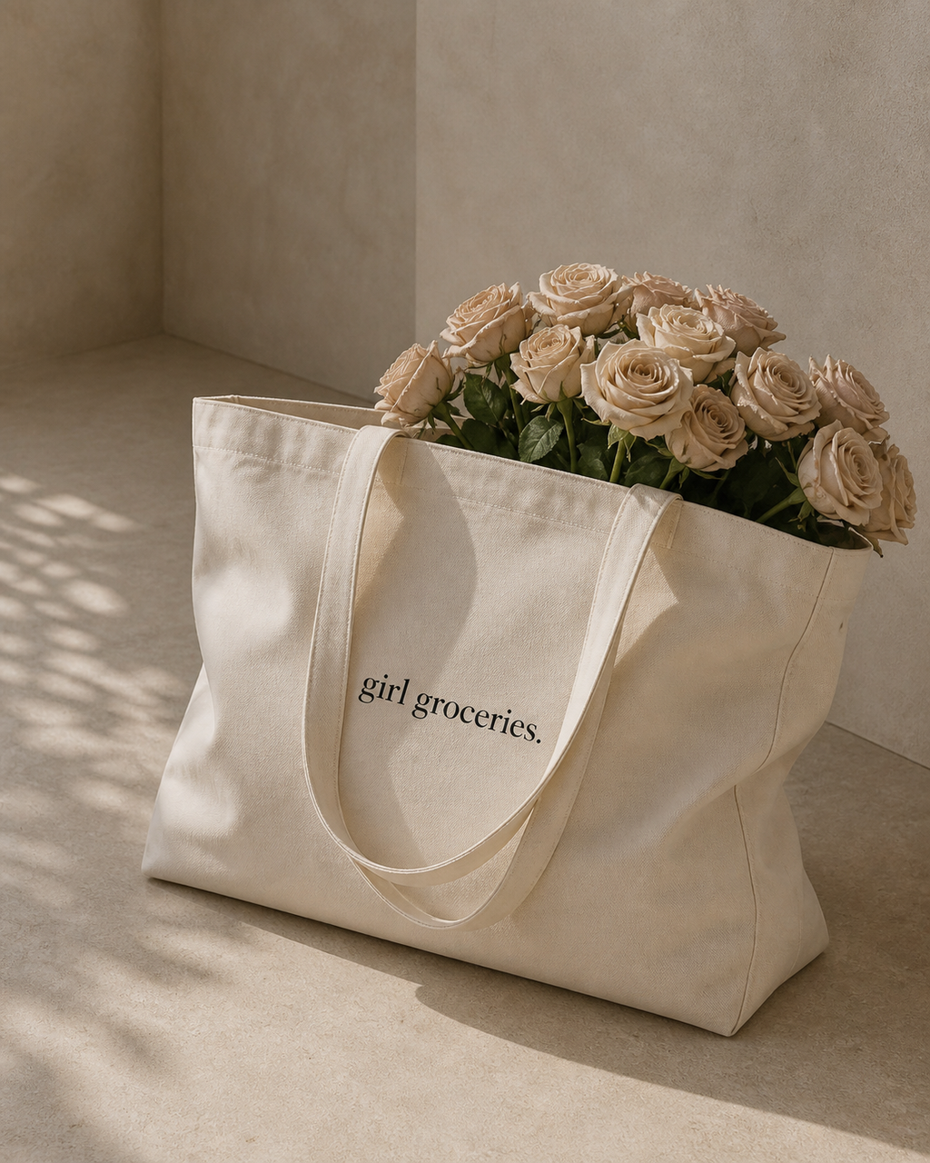 the girl groceries organic tote