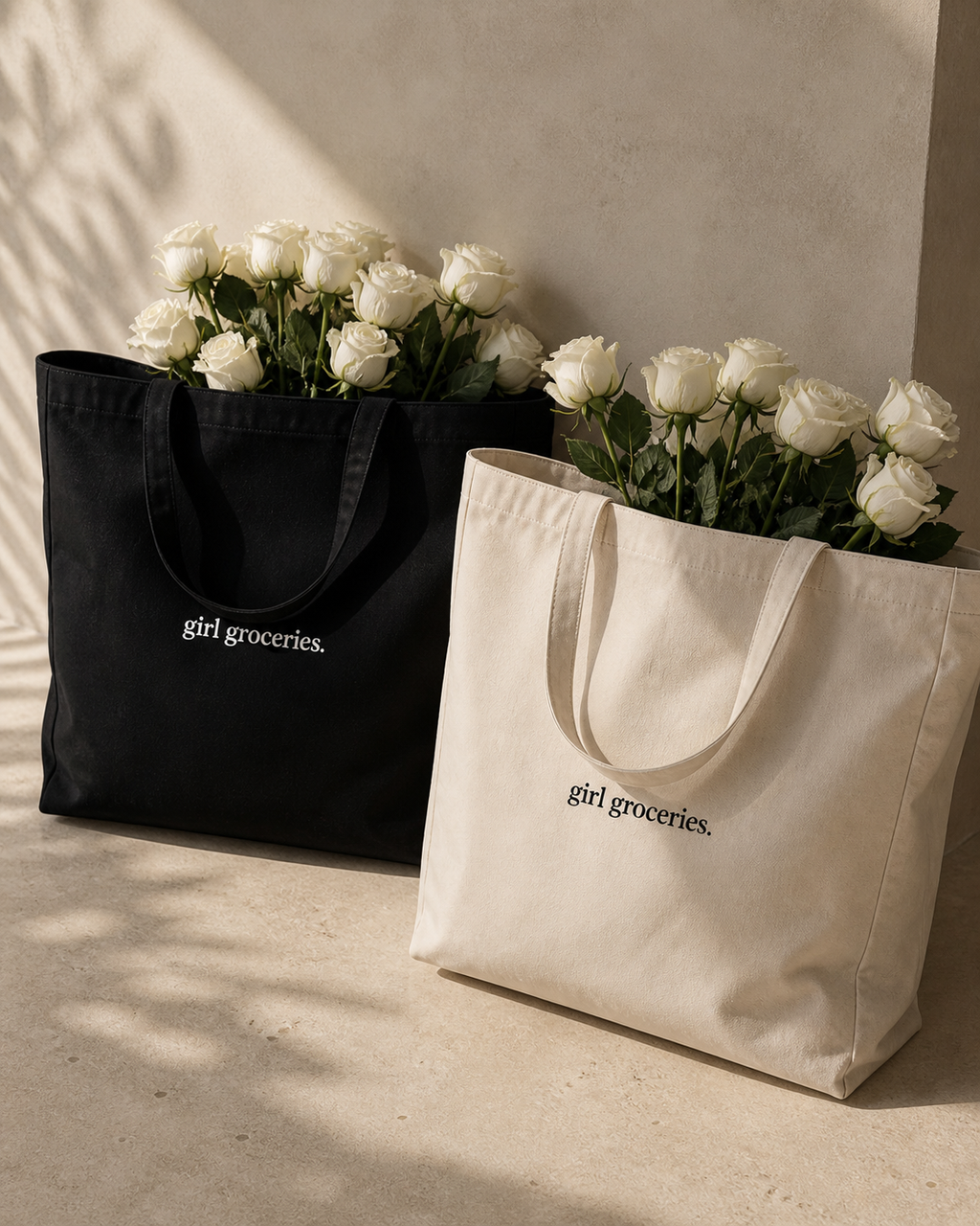 the girl groceries organic tote
